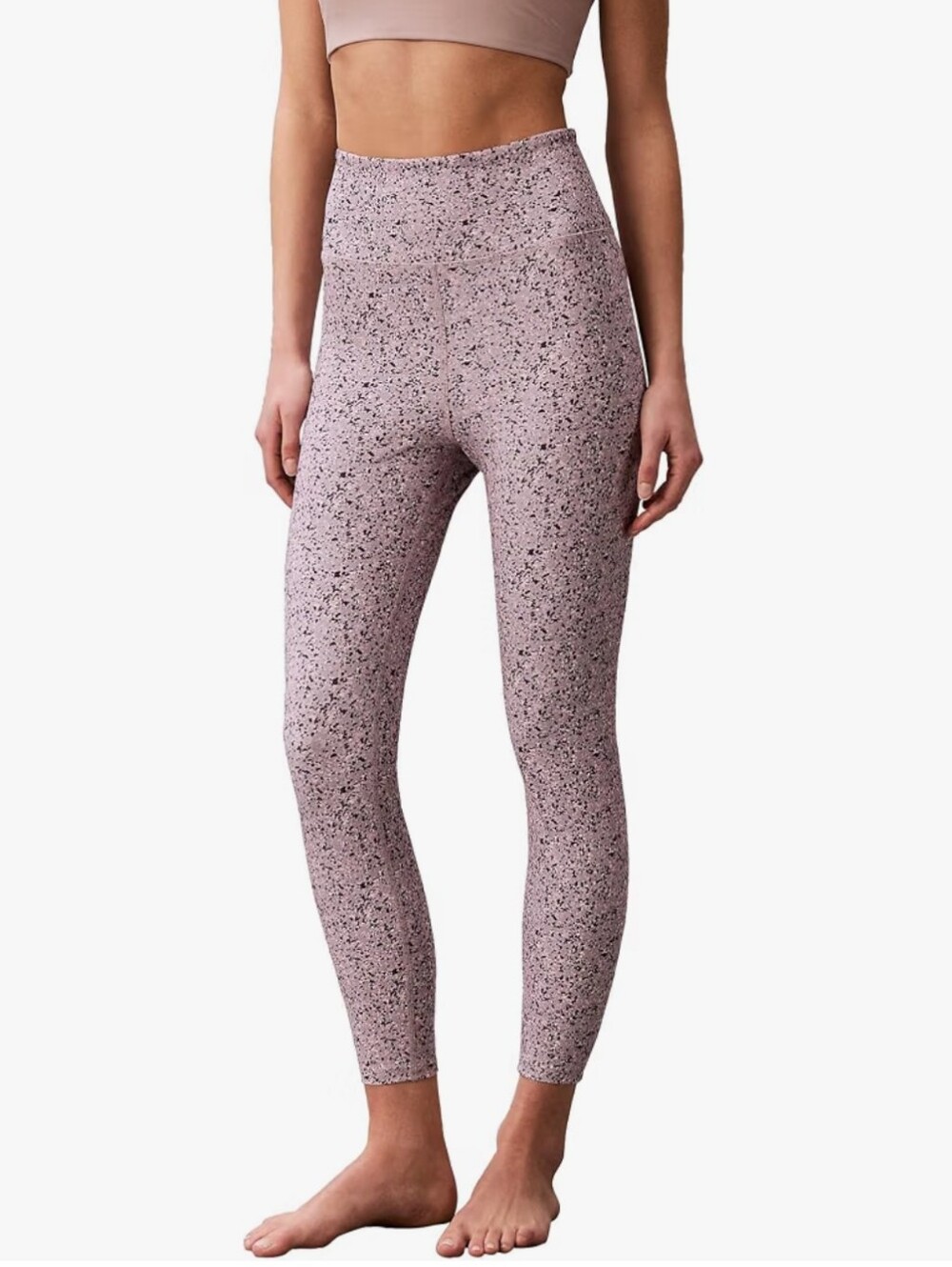 Calvin Klein Womens Performance Printed Logo High Rise 7/8 Leggings